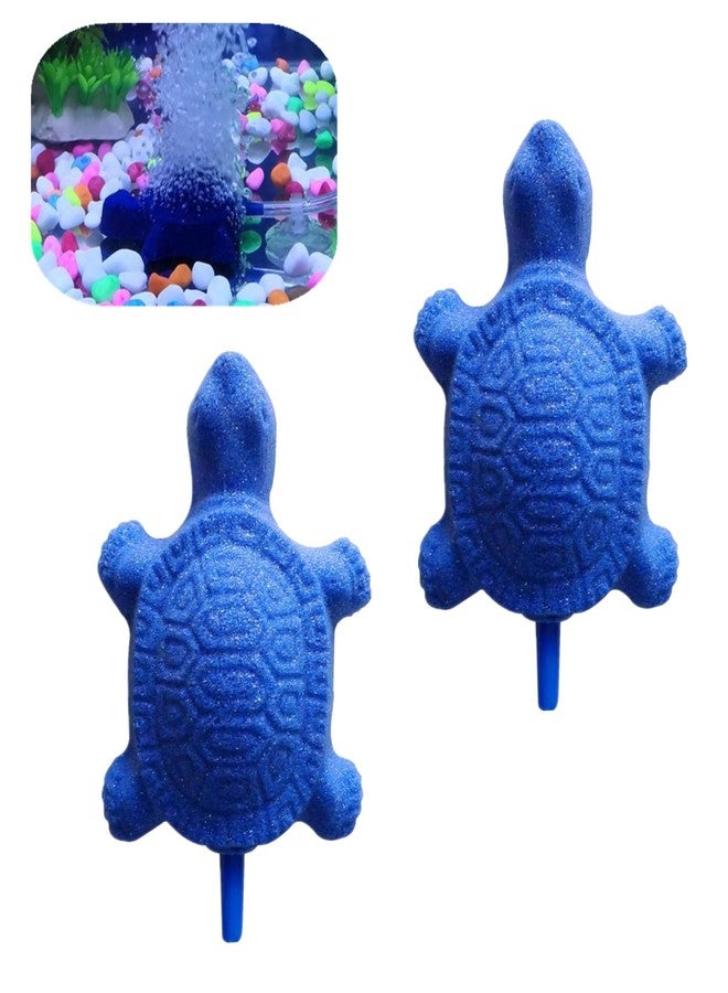 Peenbbop 2 PCS Turtle Aquarium Bubble Air Stone Professional Aquarium Aerator Fish Tank Aerator Turtle Air Stone Turtle Aquarium Accessories for Aquariums, Fish Tanks, Hydroponics(Blue) - Image 1